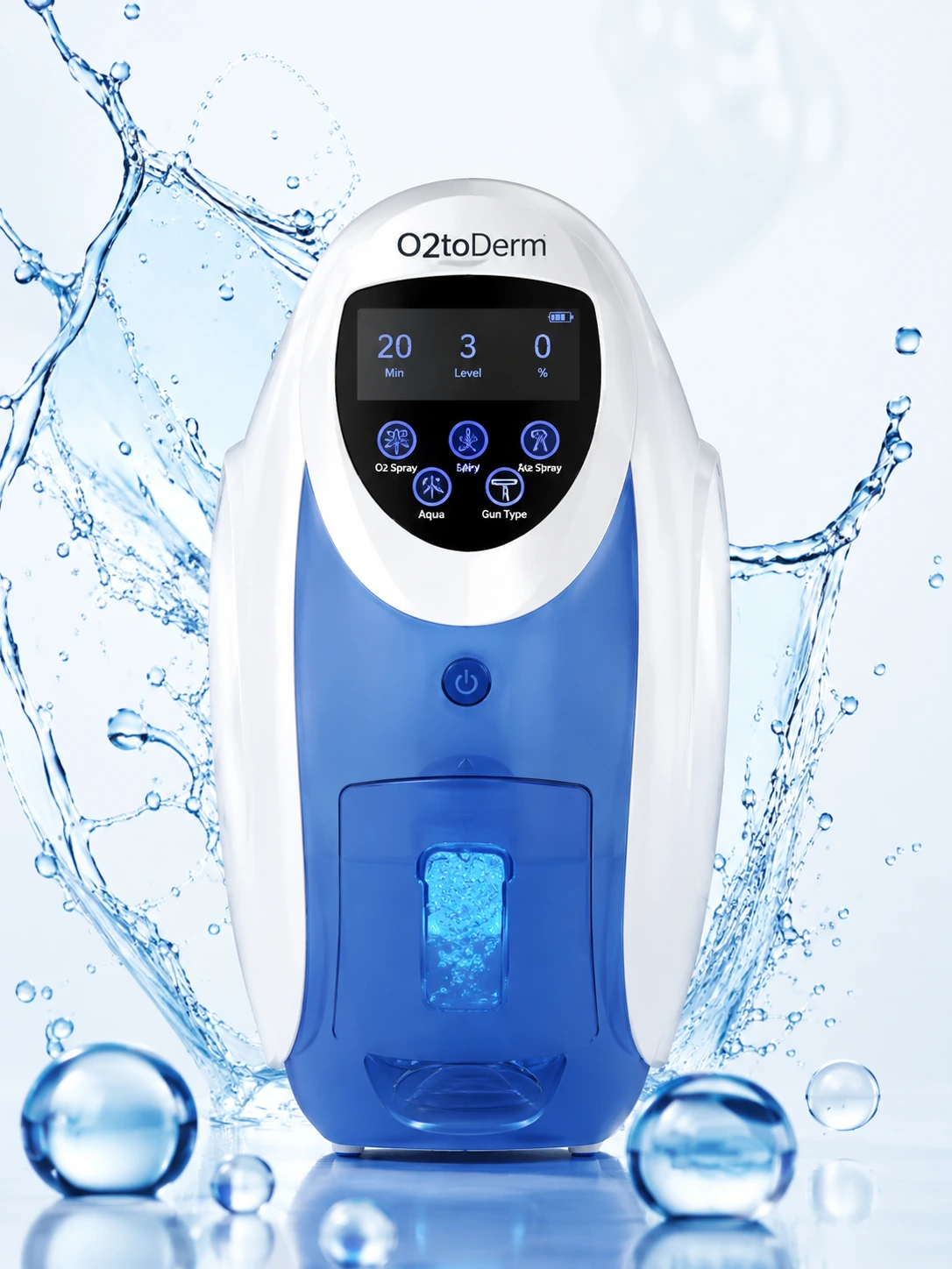 O2toDerm 產品視覺，取自客戶提供的 PSD 素材